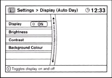 nissan tiida display settings настройки дисплея