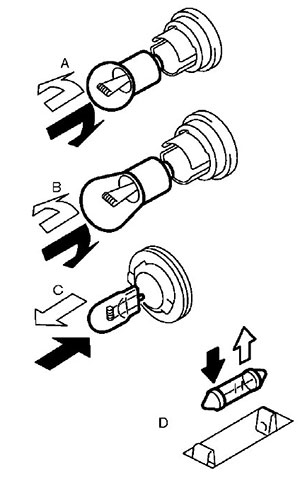Замена ламп в автомобиле Nissan Note c 2013 года