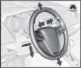 Регулировка положения рулевого колеса Opel Meriva