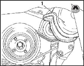 Замена ремня привода навесного оборудования Opel Vectra