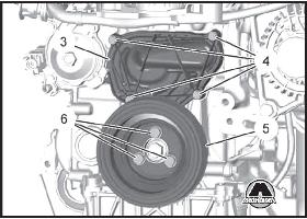 Снятие/установка ремня ГРМ Peugeot 301