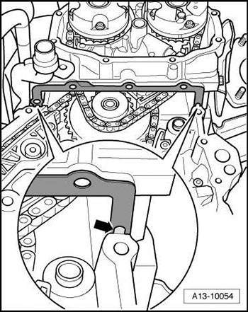Снятие и установка левой и правой крышек цепного привода ГРМ Porsche Cayenne с 2011 года