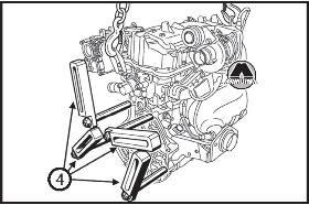 Установка двигателя на сборочный стенд Renault Dokker