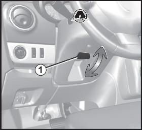 Регулировка положения рулевого колеса Renault Dokker