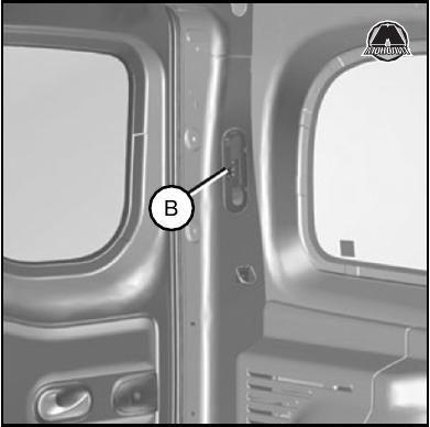 renault kangoo фонарь освещения багажного отделения (b) в зависимости от комплектации автомобиля
