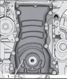 Снятие нижней крышки распределительных шестерен Skoda Octavia 2