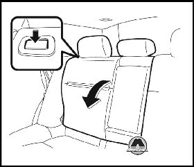 Складывание задних сидений Subaru Legacy