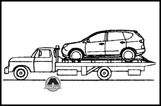 Транспортировка с помощью плоской платформы Subaru Tribeca