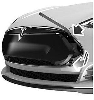Присоединение буксировочного троса Tesla Model S c 2012 года