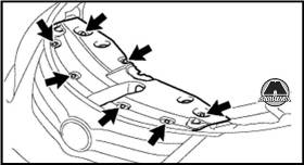 Снятие ремня привода навесного оборудования Toyota Avensis