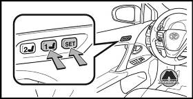 Система запоминания положения водителя Toyota Avensis