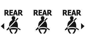 Индикатор напоминания о непристегнутом ремне безопасности пассажиров на задних сиденьях