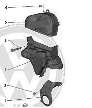 Крышка зубчатого ремня привода газораспределительного механизма Volkswagen Tiguan с 2016