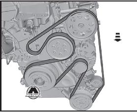 Снятие ремня привода навесного оборудования Volvo XC60