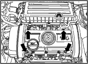 Установка картера распределительных валов Volkswagen Caddy