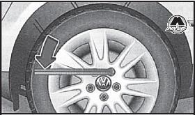 Ослабление колесных болтов Volkswagen Golf