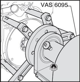 Крепление двигателя на монтажном стенде VW Passat B5