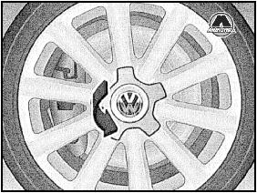 Снятие колпаков ступиц Volkswagen Passat B6