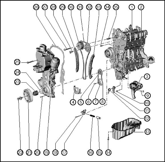 Крышка привода газораспределительного механизма Volkswagen Passat B6