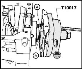 Снятие и установка заднего уплотнительного фланца Volkswagen Pointer Gol