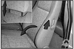 Разблокирование спинки сиденья Volkswagen Pointer Gol