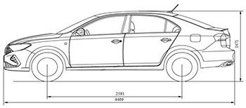 Габаритные размеры Volkswagen Polo Liftback