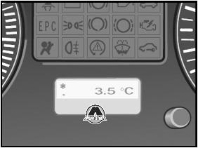 Индикатор температуры за бортом VW Polo