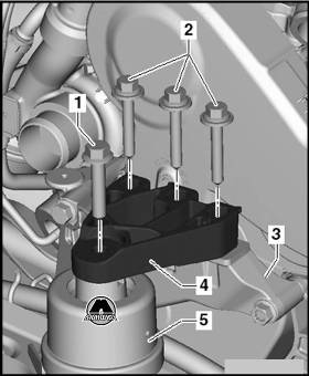 Снятие и установка опор силового агрегата Volkswagen T5 Transporter