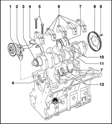 Кривошипно-шатунный механизм Volkswagen T5 Transporter