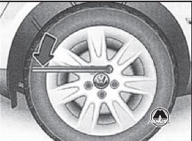 Ослабление колесных болтов VW Touran